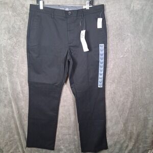 NWT Old Navy Ultimate Khaki Pants Men 36x30 Black Straight Fit Stretchable
